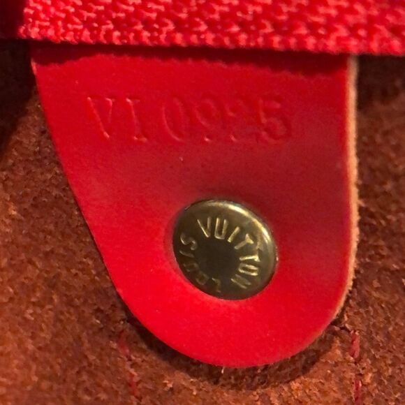 LOUIS VUITTON Red Epi KeepAll LV 45 Boston Weekend Travel Bag Duffle Tote VI0925 - Picture 10 of 17